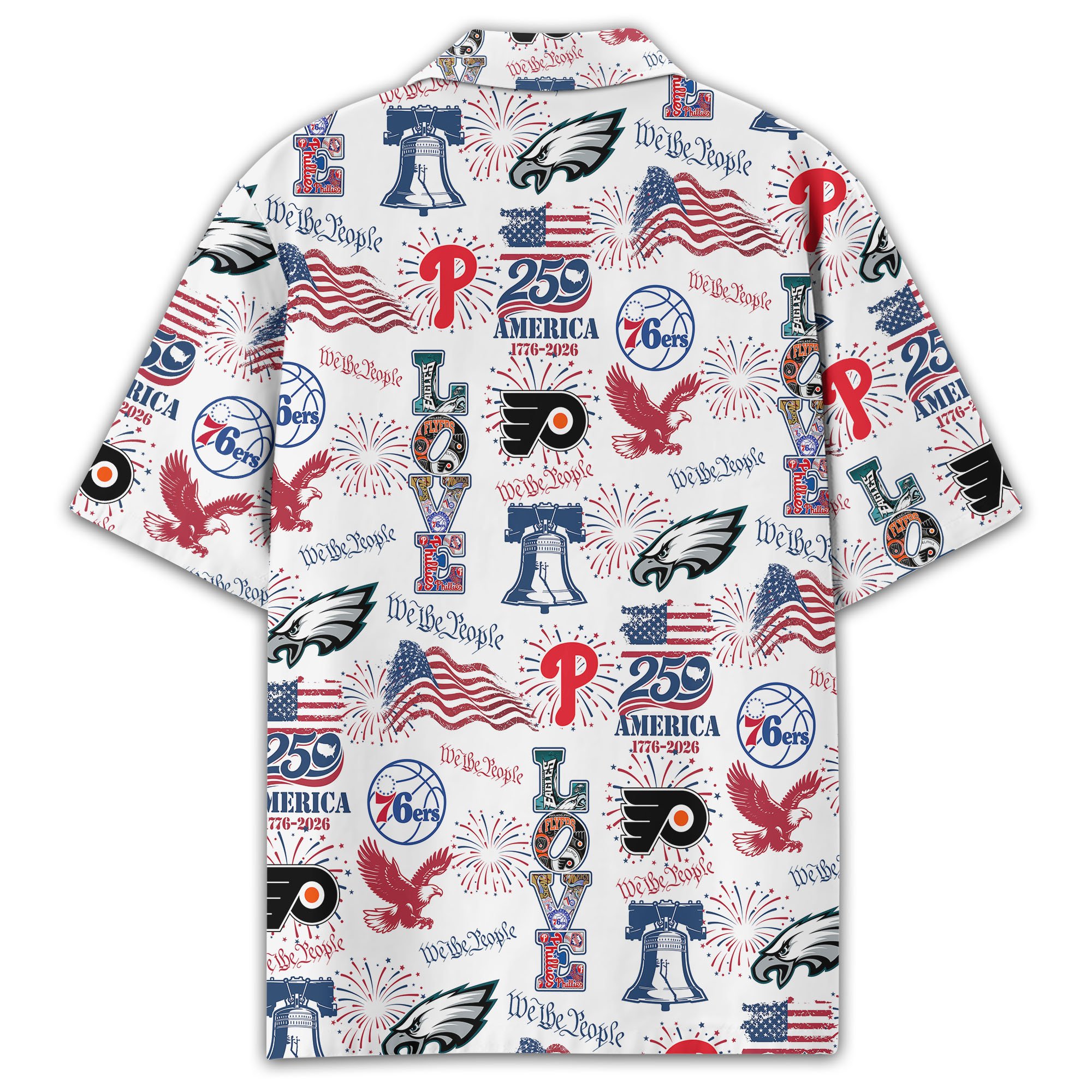 Philadelphia City Hawaiian Shirt, America 1776-2026 Shirt, Sport Gift For Fan - Image 9