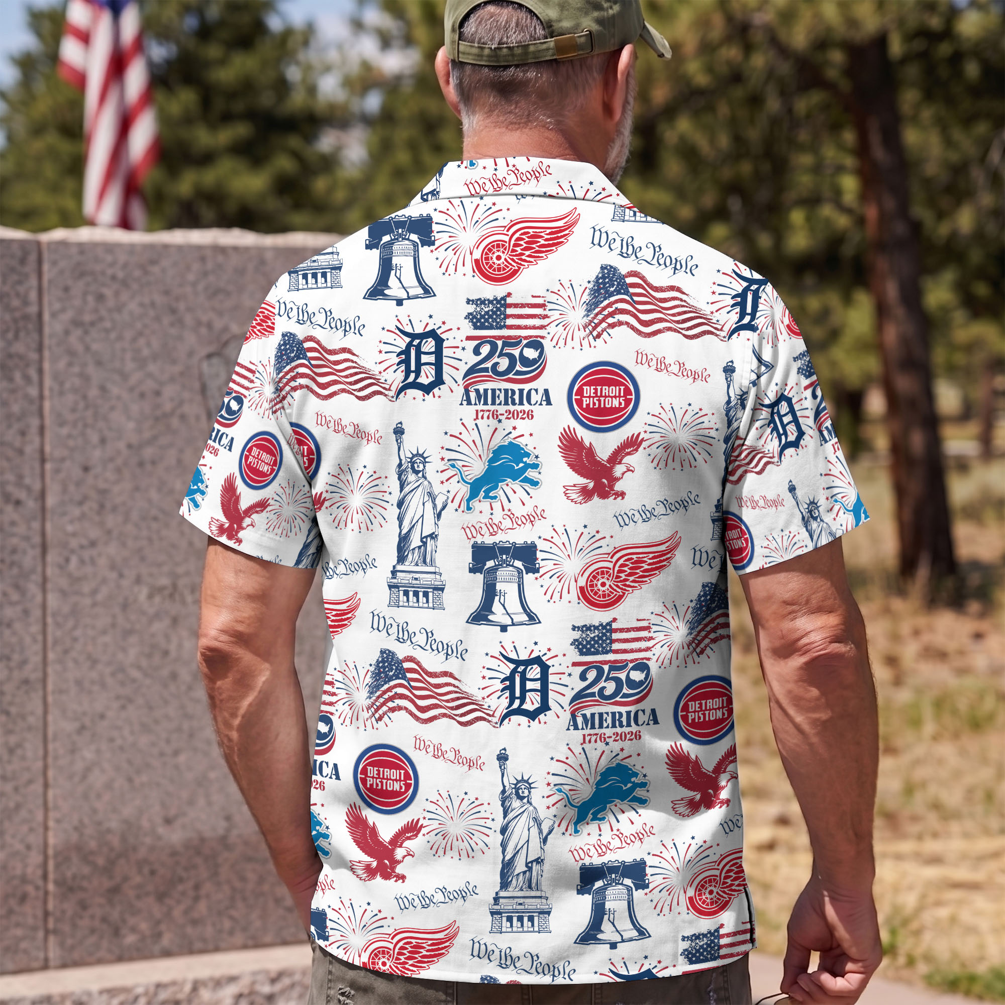 Detroit City Sport Hawaii Shirt, We The People America 250, Fan Gifts - Image 5