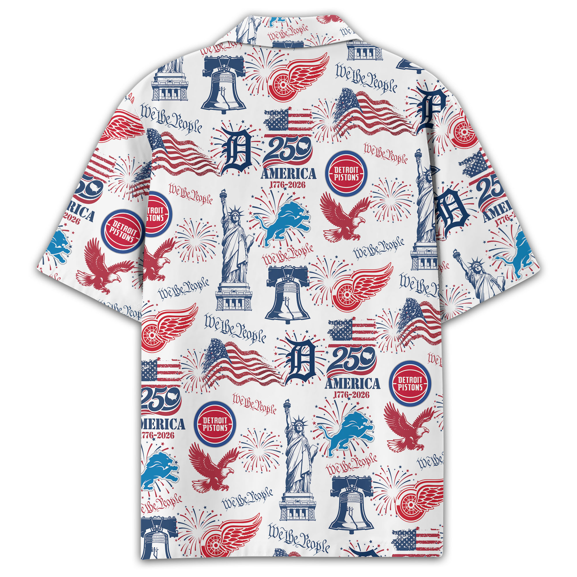 Detroit City Sport Hawaii Shirt, We The People America 250, Fan Gifts - Image 9