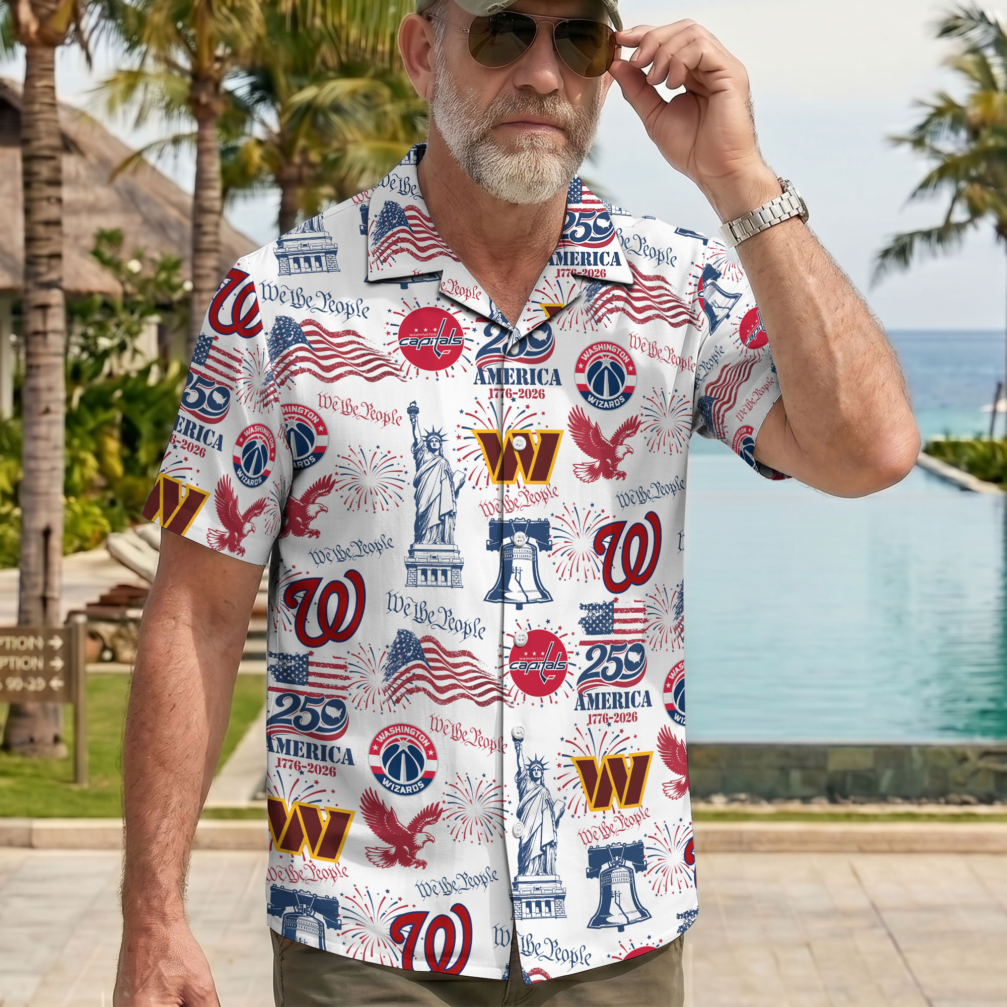 Washington D.C Sport Hawaii Shirt, We The People America 250, Fan Gifts - Image 3