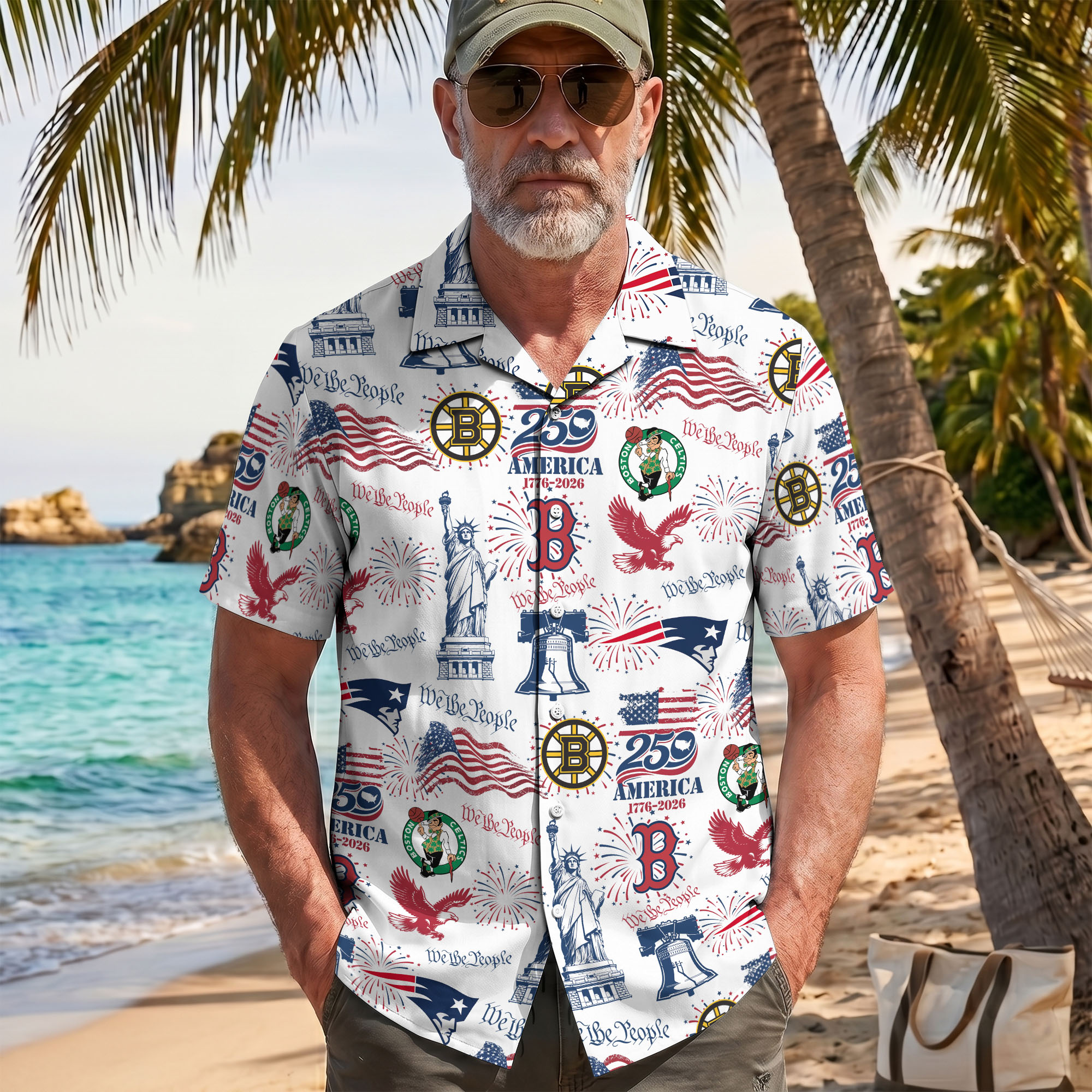 Boston City Sport Hawaii Shirt, We The People America 250, Fan Gifts - Image 6