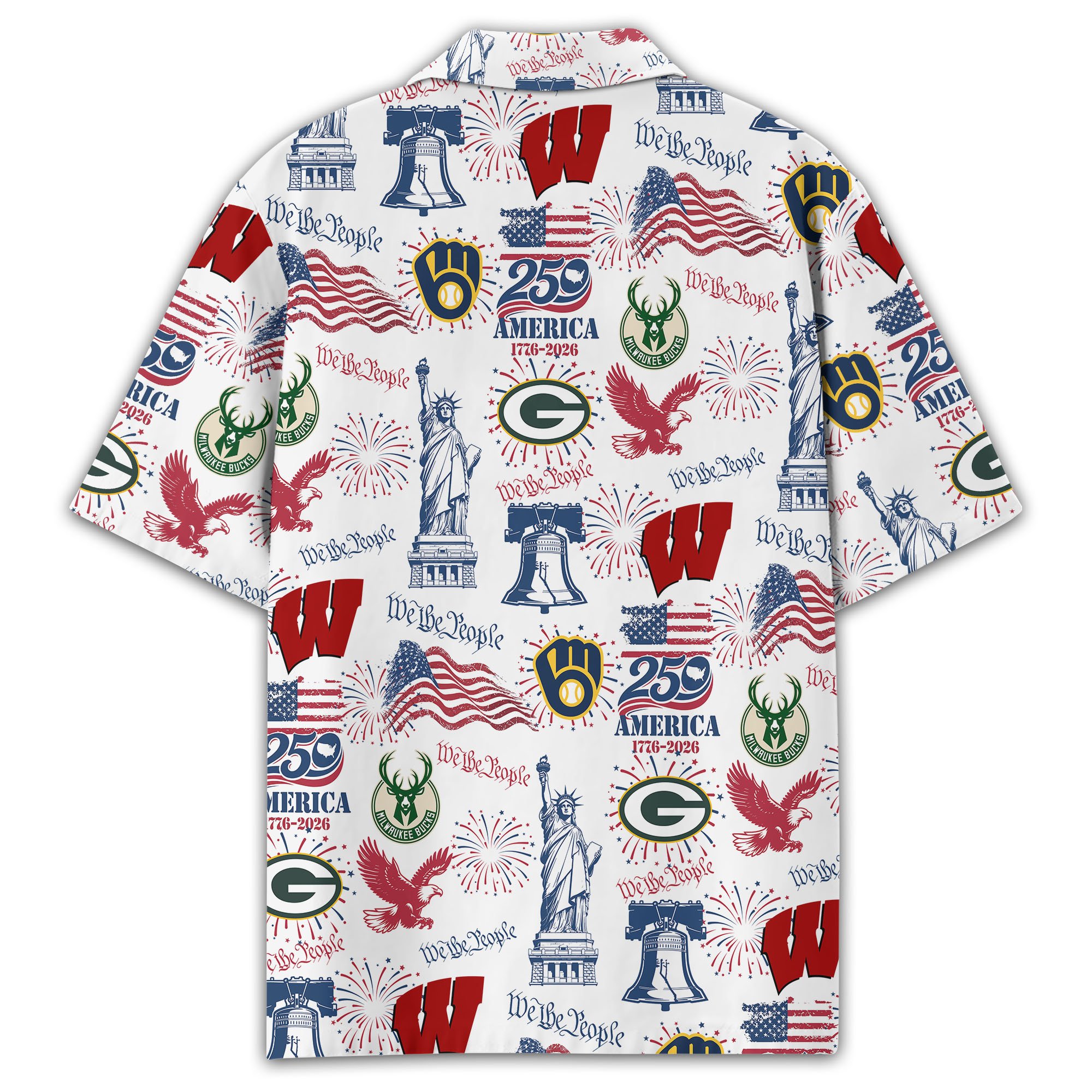 Wisconsin City Sport Hawaii Shirt, 250 America 1776-2026 Shirt, Sport Gift For Fan - Image 9