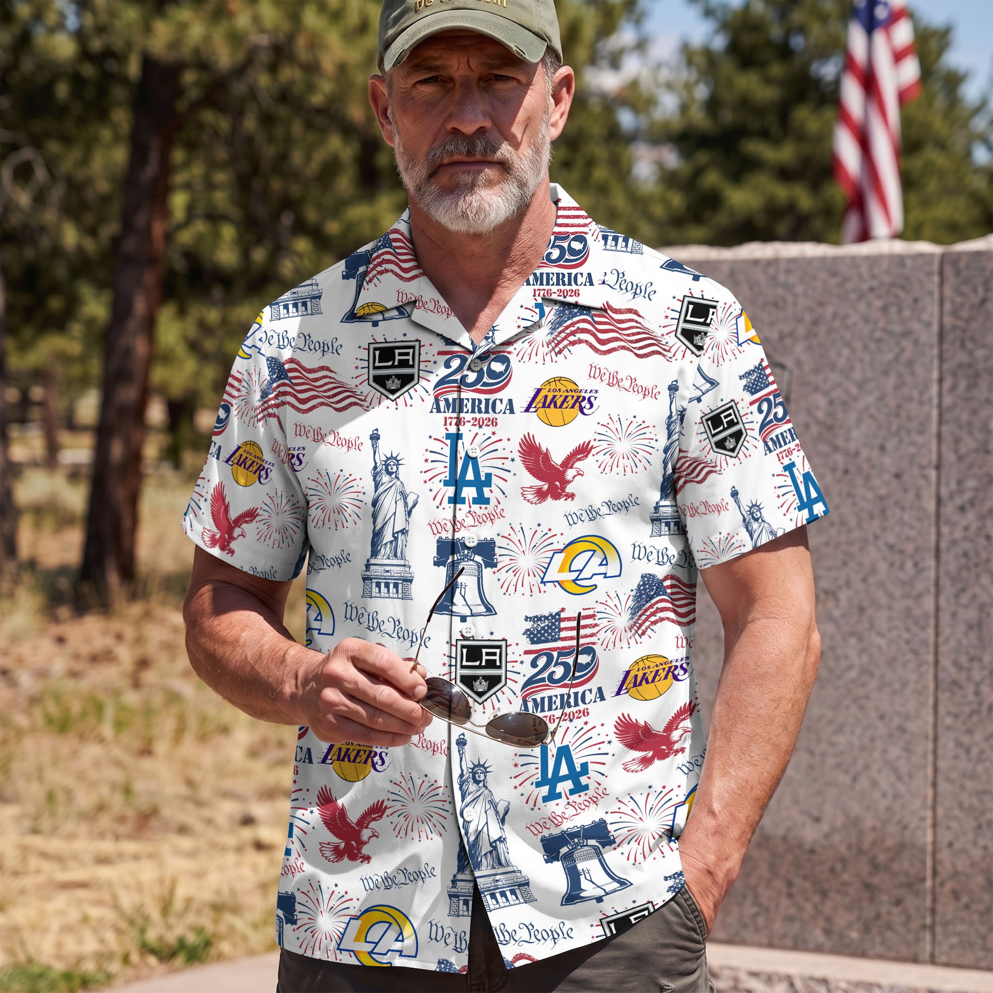 Los Angeles City Sport Hawaii Shirt, 250 America 1776-2026 Shirt, Sport Gift For Fan - Image 4