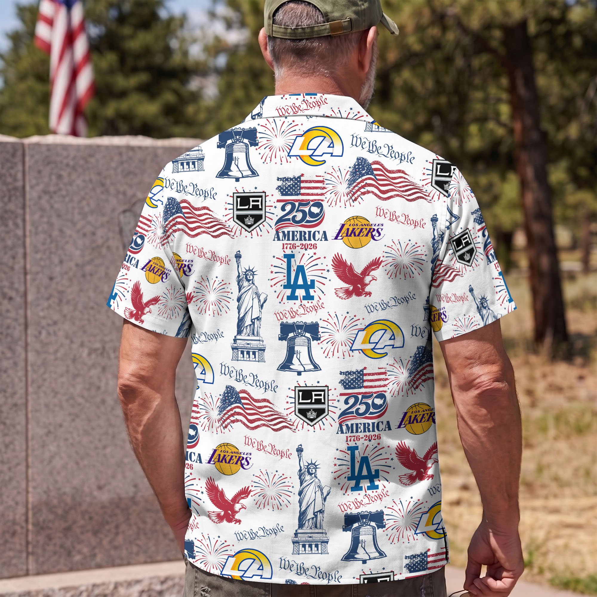 Los Angeles City Sport Hawaii Shirt, 250 America 1776-2026 Shirt, Sport Gift For Fan - Image 5