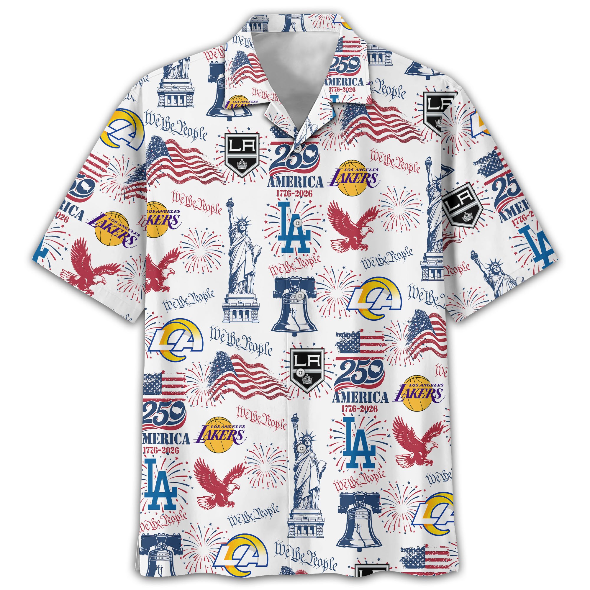 Los Angeles City Sport Hawaii Shirt, 250 America 1776-2026 Shirt, Sport Gift For Fan - Image 8