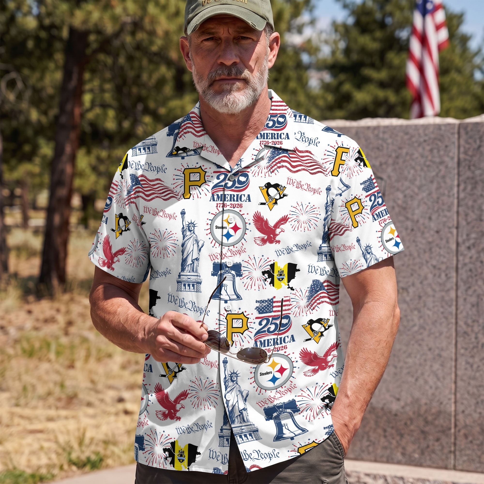 Pittsburgh City Sport Hawaii Shirt, 250 America 1776-2026 Shirt, Sport Gift For Fan - Image 4