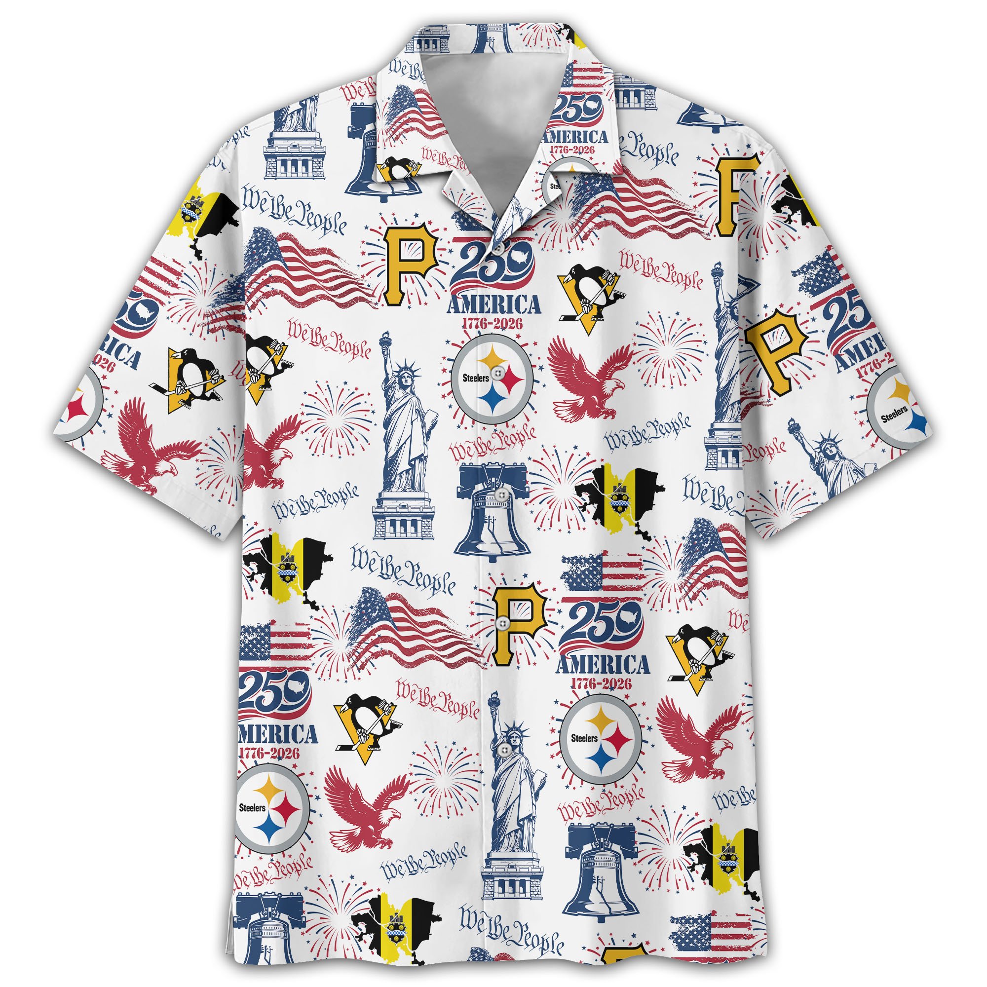 Pittsburgh City Sport Hawaii Shirt, 250 America 1776-2026 Shirt, Sport Gift For Fan - Image 8