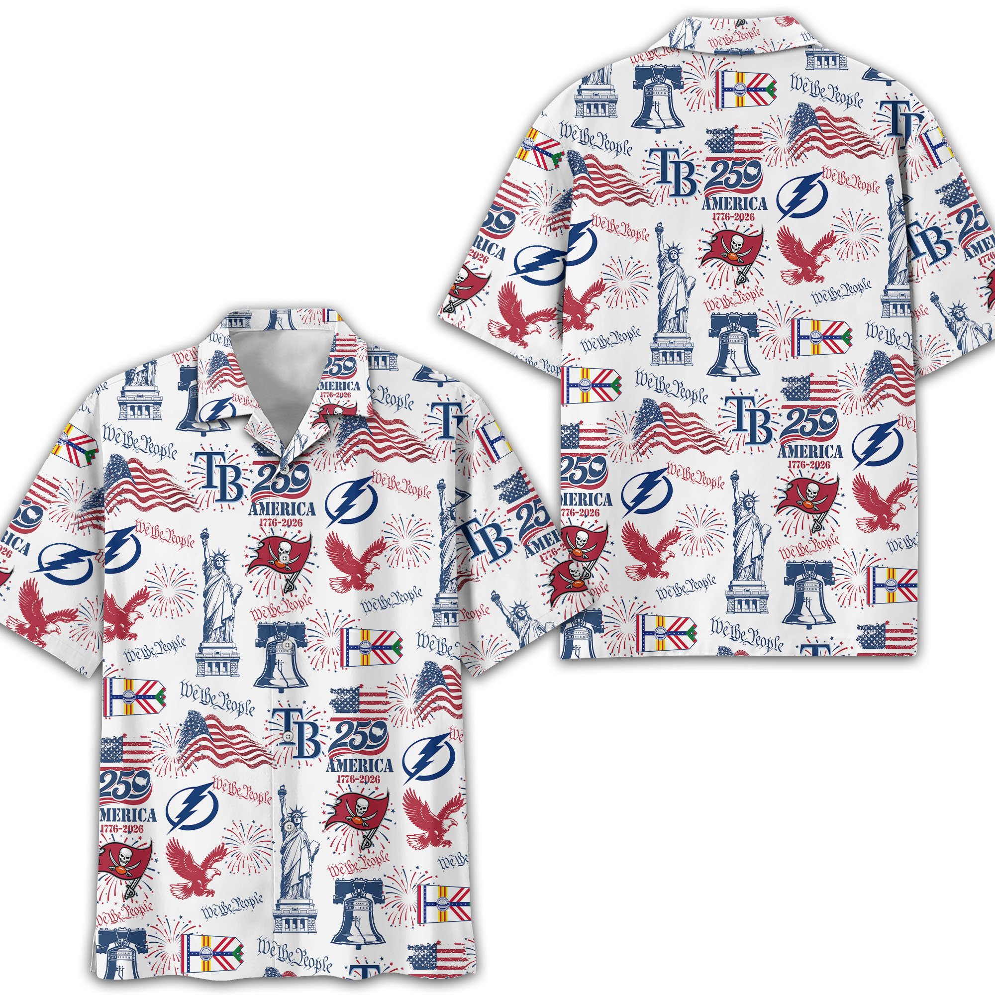 Tampa Bay Sport Hawaii Shirt, 250 America 1776-2026 Shirt, Sport Gift For Fan