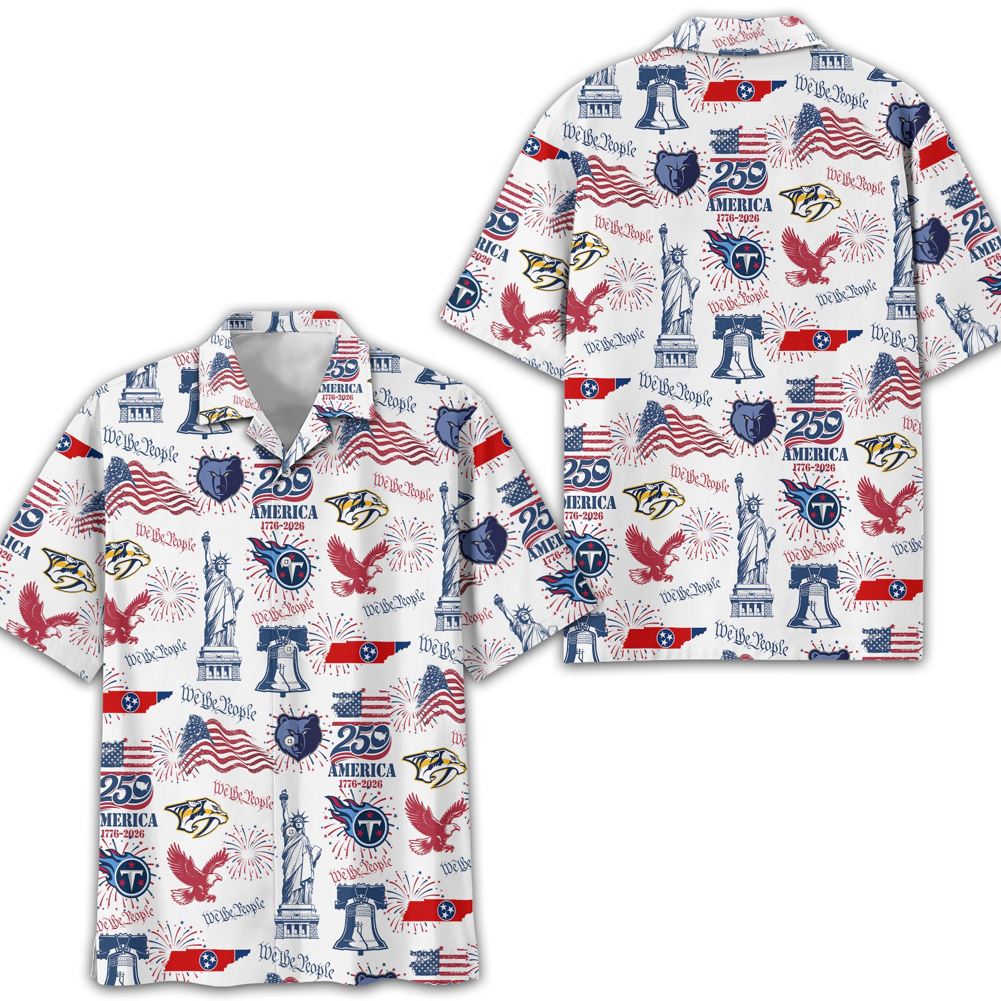 Tennessee Sport Hawaii Shirt, 250 America 1776-2026 Shirt, Sport Gift For Fan
