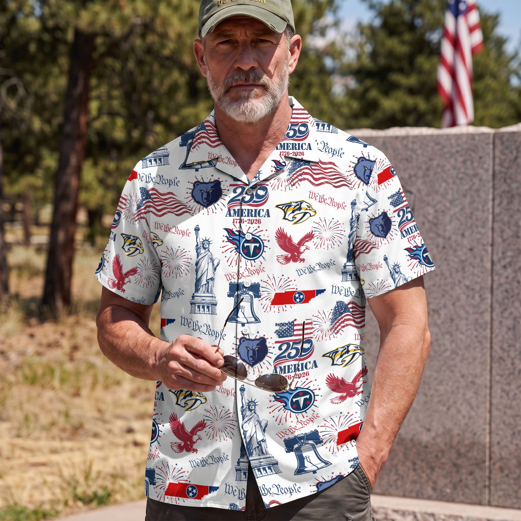 Tennessee Sport Hawaii Shirt, 250 America 1776-2026 Shirt, Sport Gift For Fan - Image 4