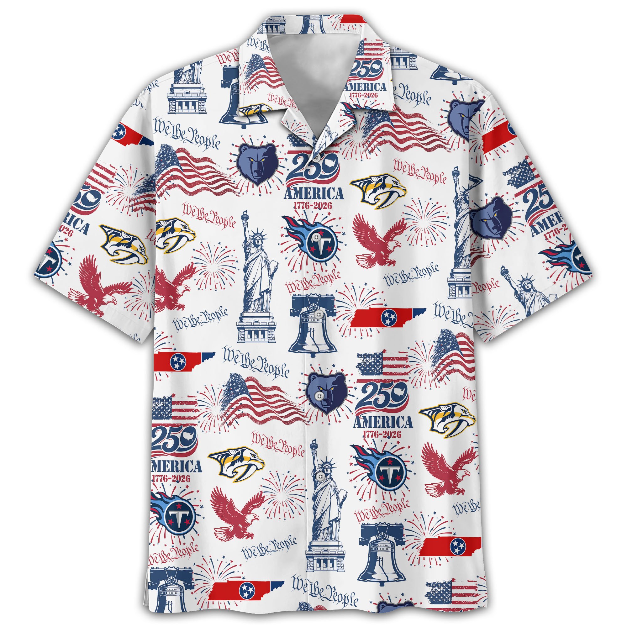Tennessee Sport Hawaii Shirt, 250 America 1776-2026 Shirt, Sport Gift For Fan - Image 8