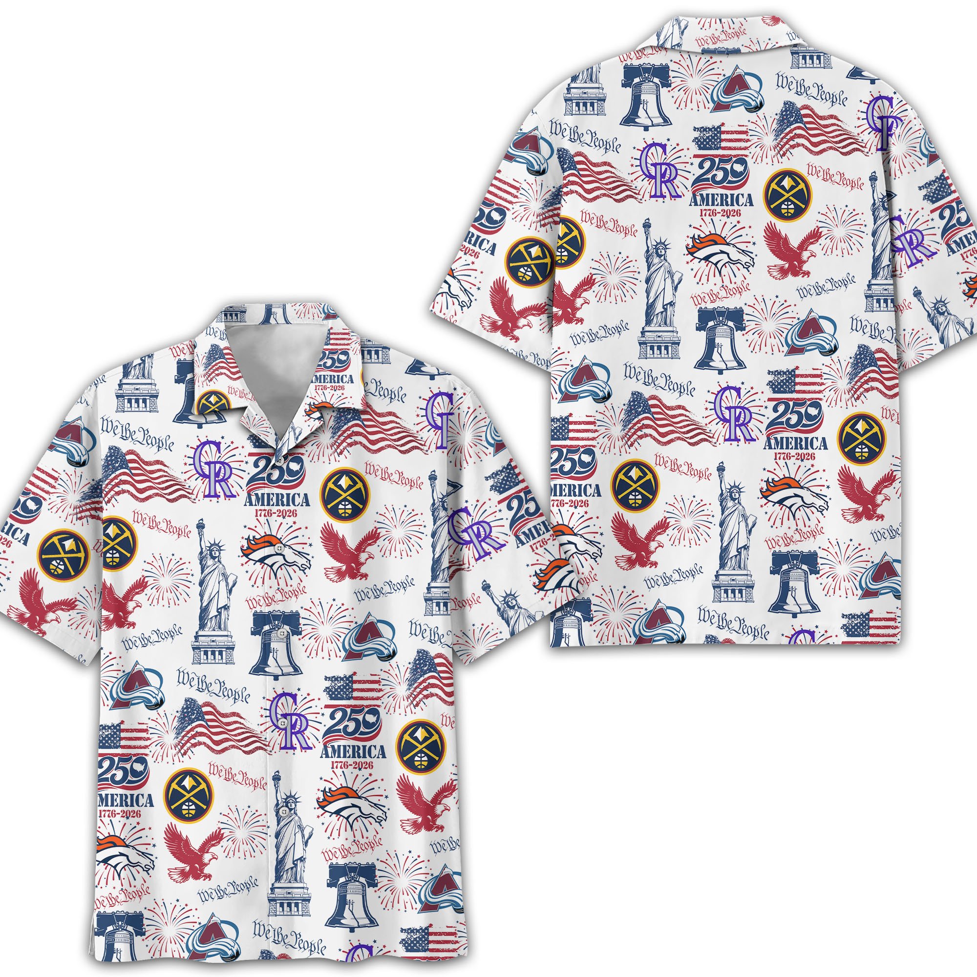 Denver City Sport Hawaiian Shirt, 250 America 1776-2026 Shirt, Sport Gift For Fan