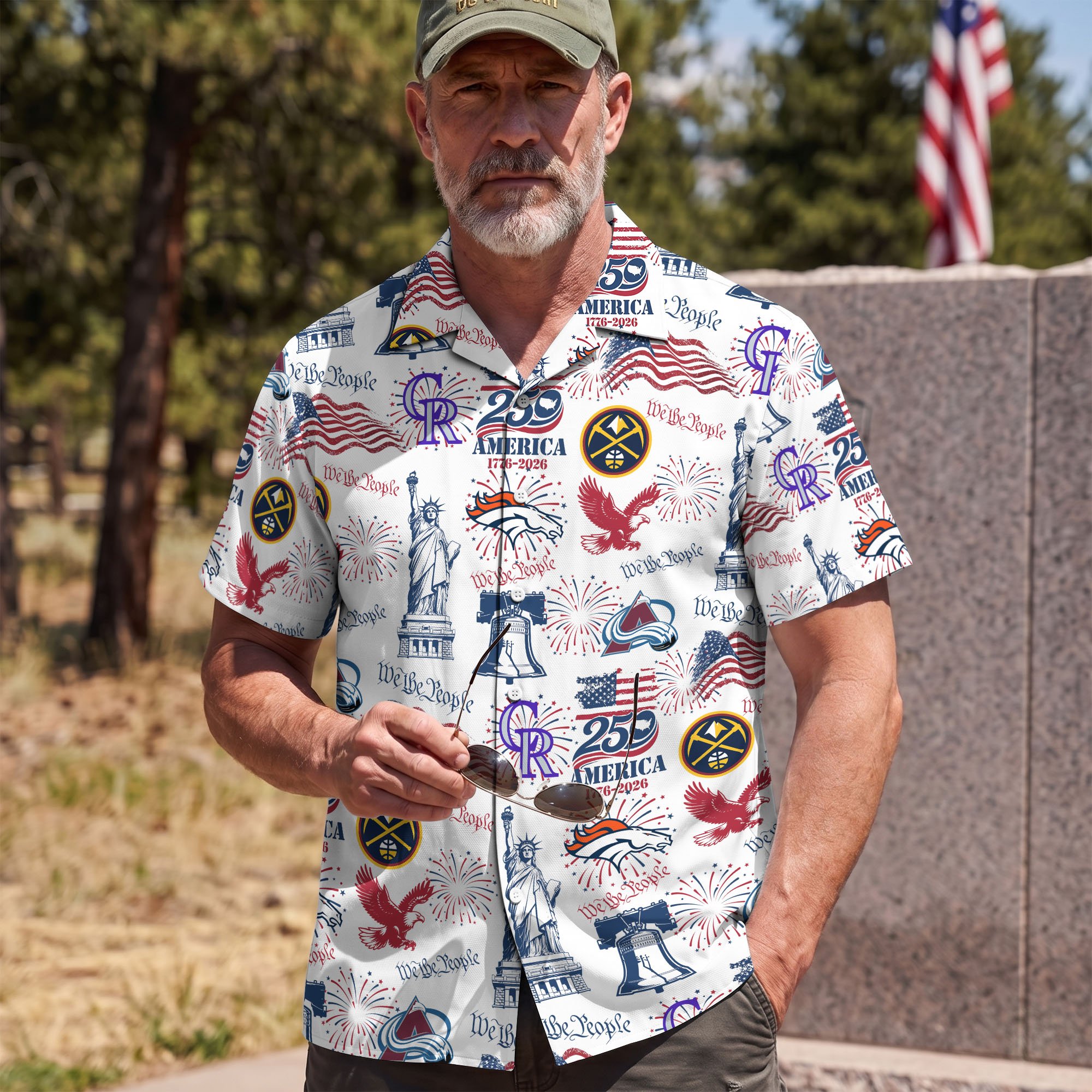 Denver City Sport Hawaiian Shirt, 250 America 1776-2026 Shirt, Sport Gift For Fan - Image 4