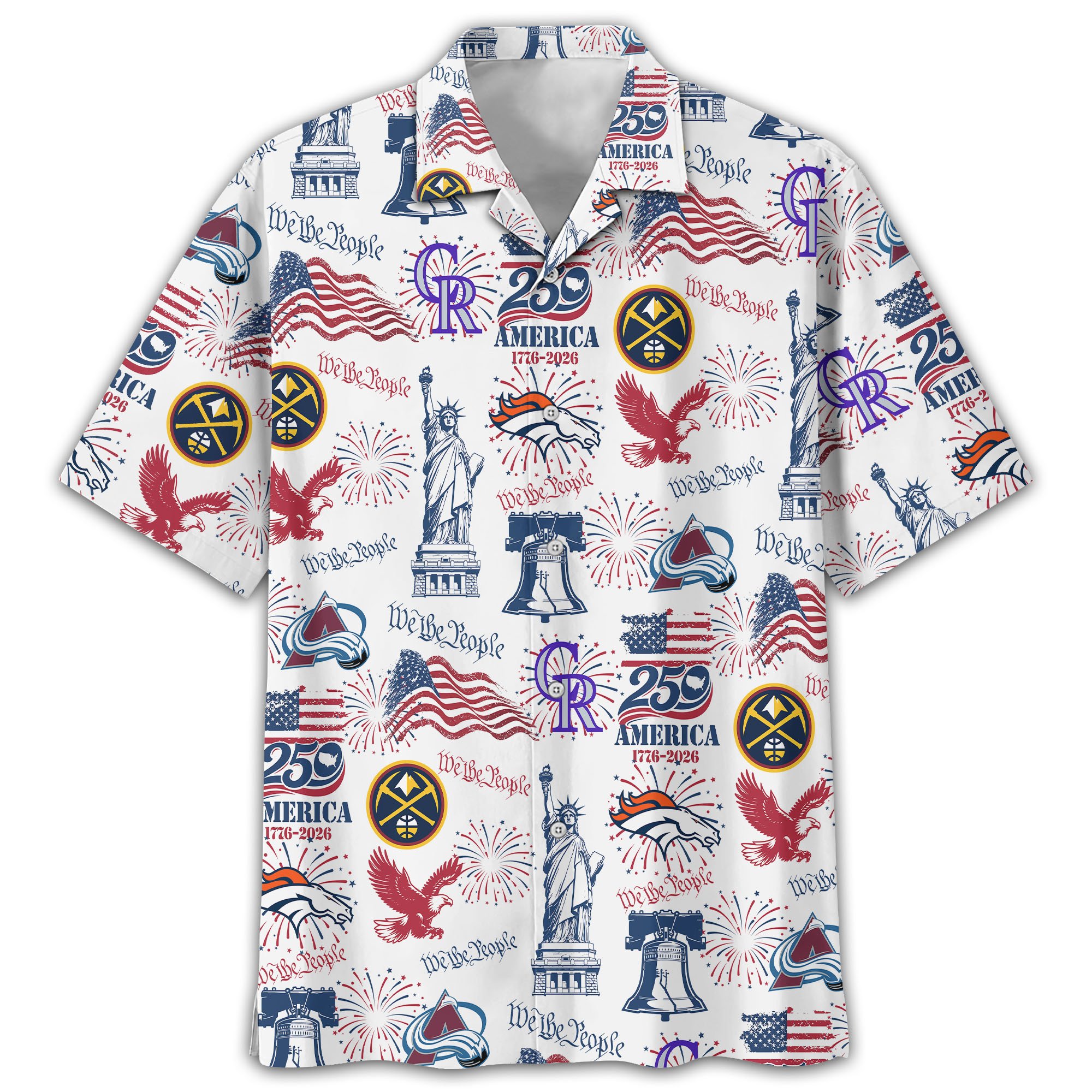 Denver City Sport Hawaiian Shirt, 250 America 1776-2026 Shirt, Sport Gift For Fan - Image 8