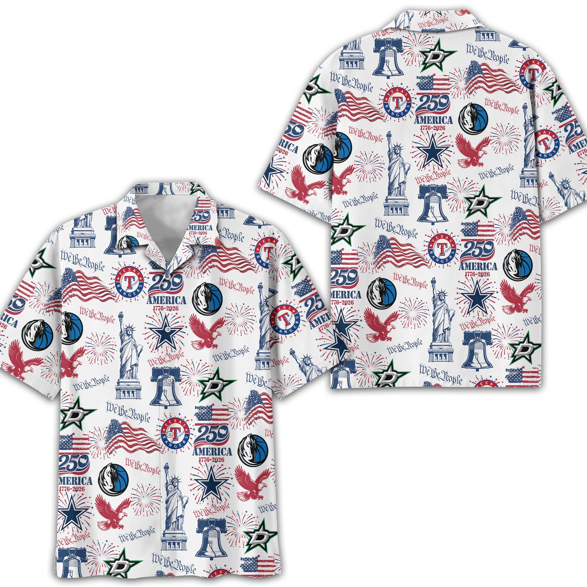 Dallas City Sport Hawaii Shirt, 250 America 1776-2026 Shirt, Sport Gift For Fan