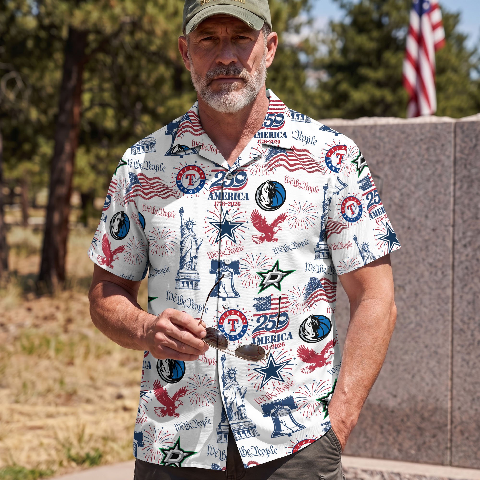 Dallas City Sport Hawaii Shirt, 250 America 1776-2026 Shirt, Sport Gift For Fan - Image 4