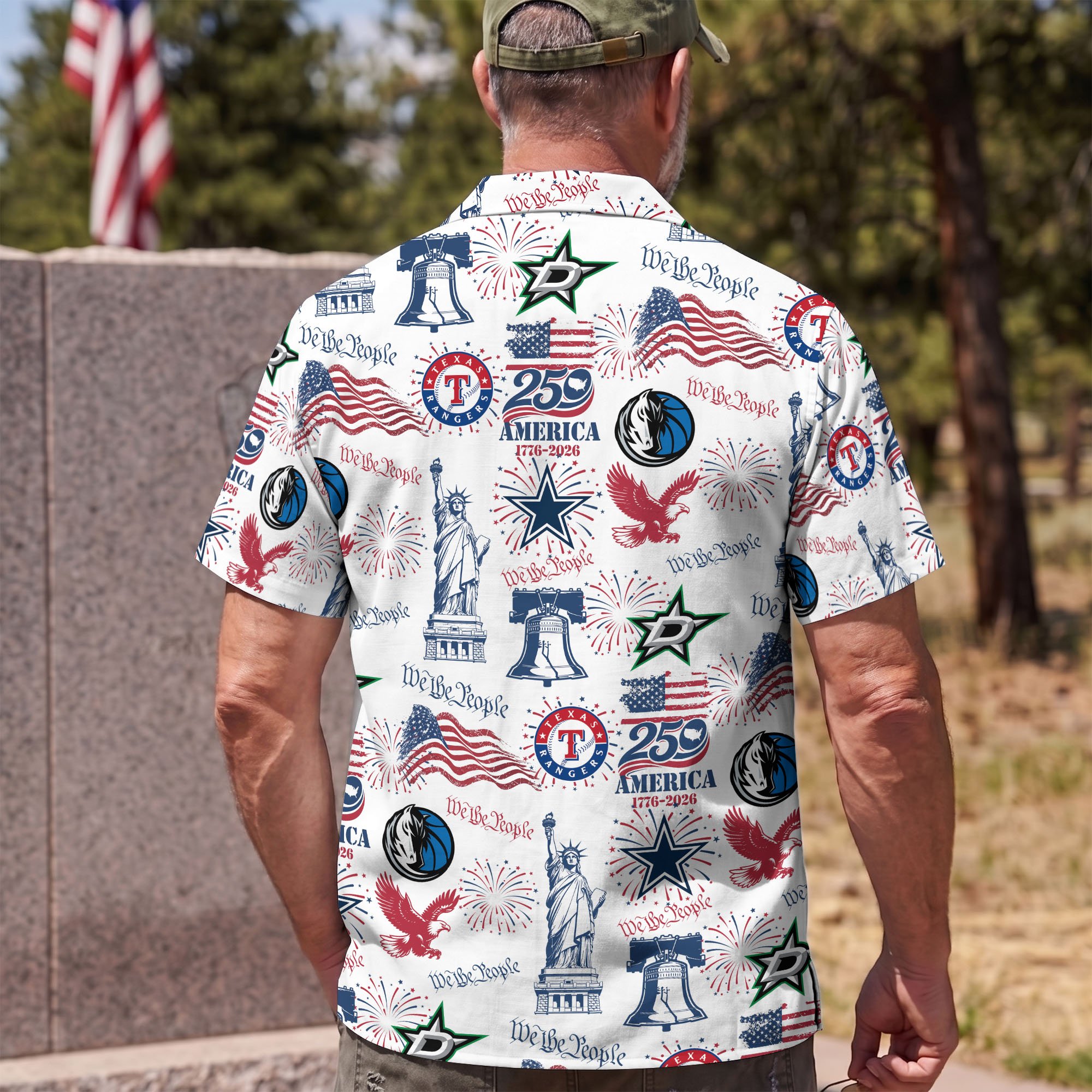 Dallas City Sport Hawaii Shirt, 250 America 1776-2026 Shirt, Sport Gift For Fan - Image 5