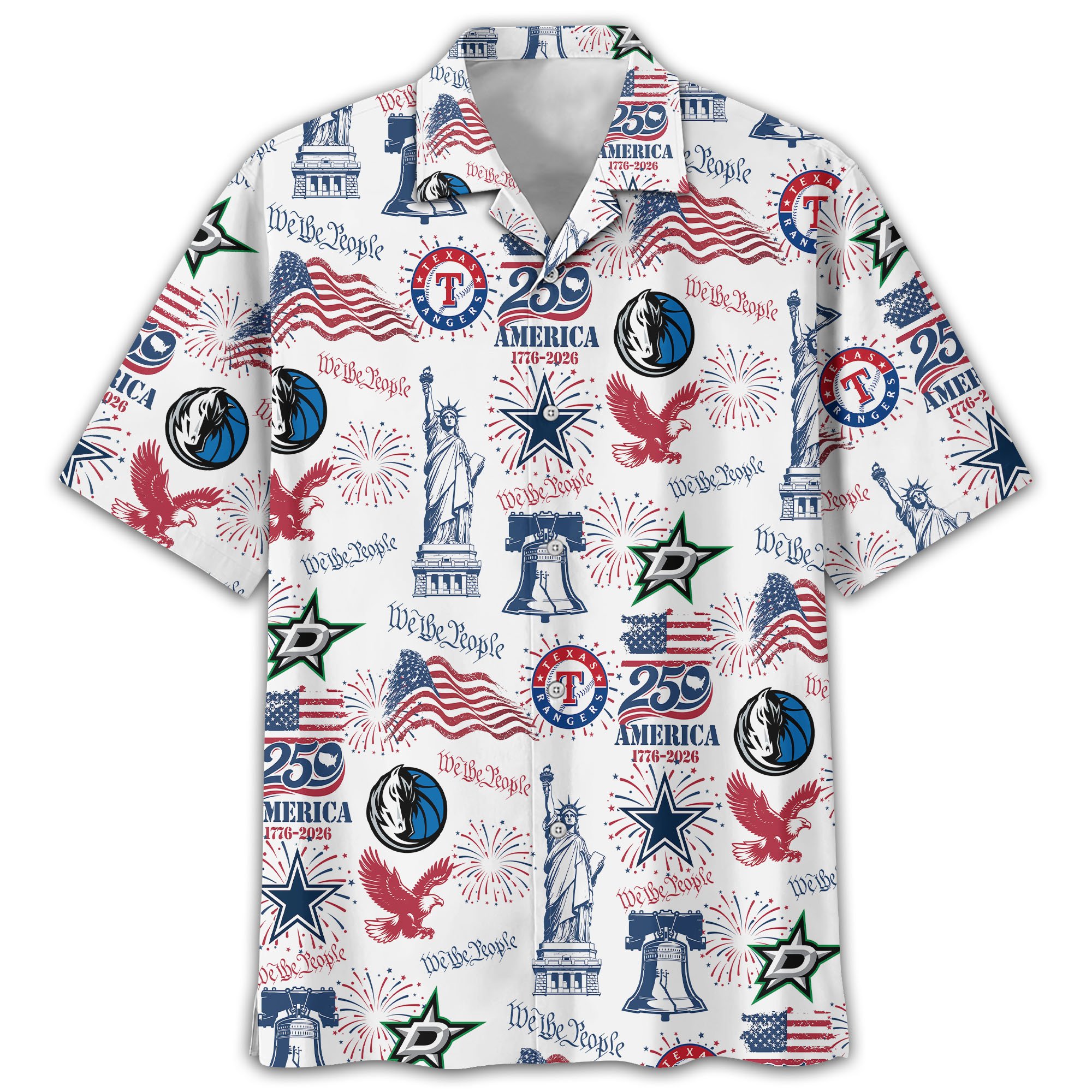Dallas City Sport Hawaii Shirt, 250 America 1776-2026 Shirt, Sport Gift For Fan - Image 8