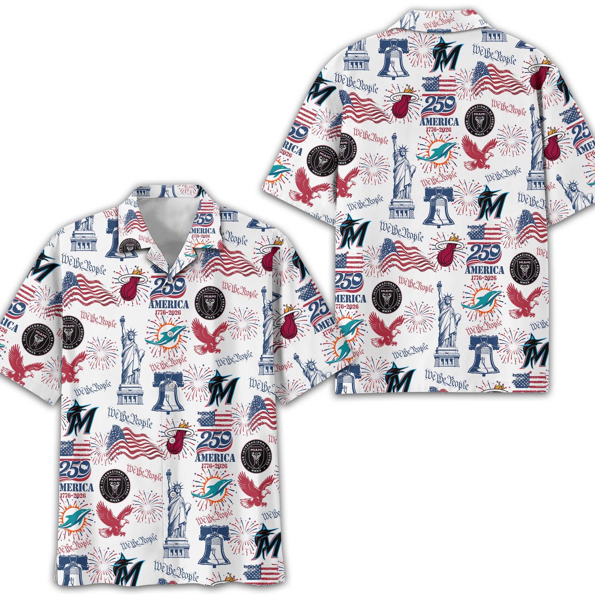 Miami City Sport Hawaii Shirt, 250 America 1776-2026 Shirt, Sport Gift For Fan