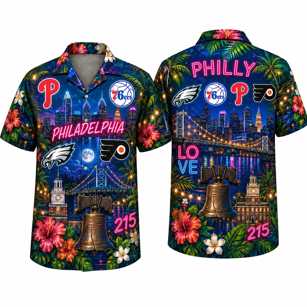 Philadelphia City Sports Hawaiian Shirt, Philly Shirt, Gift For Fans