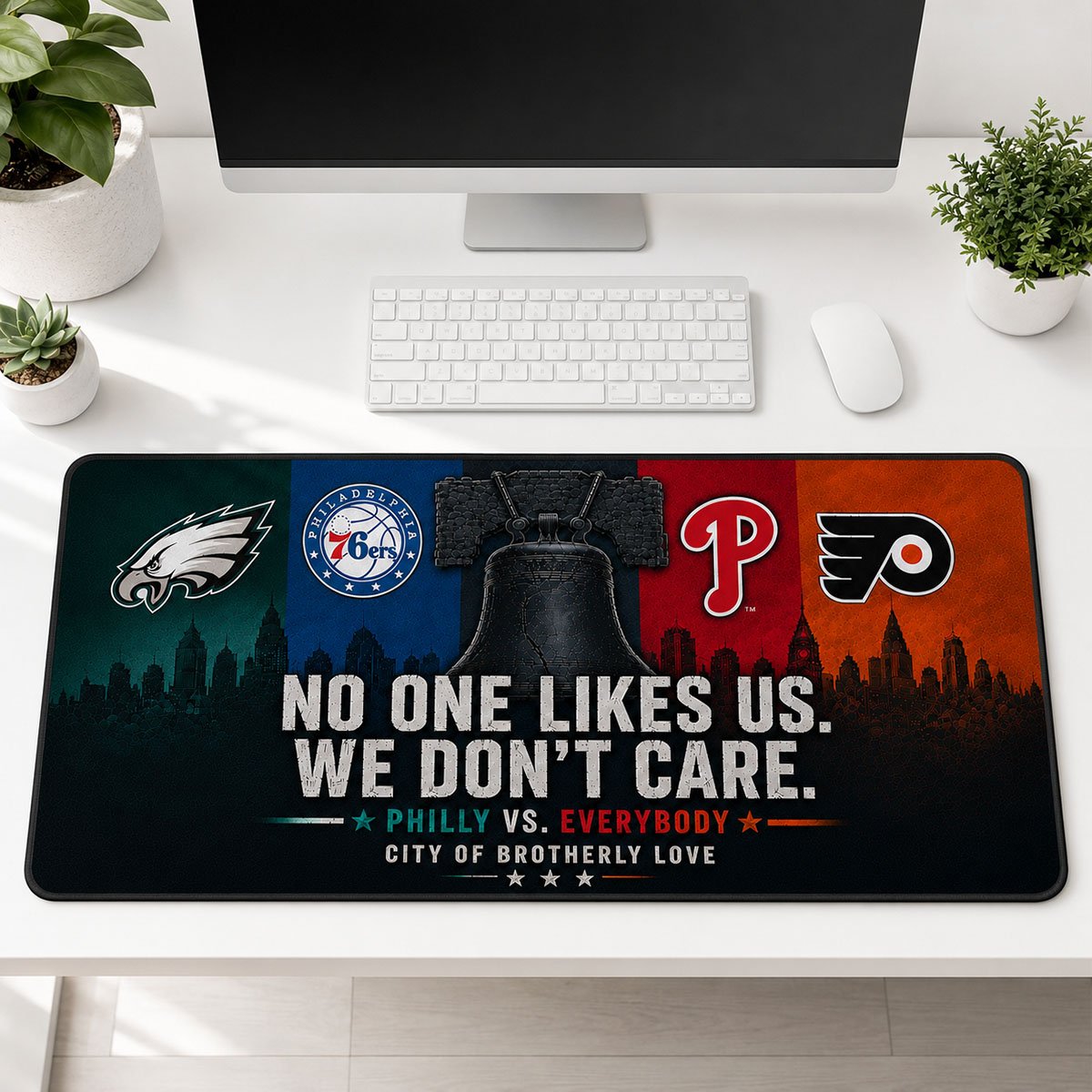 Philadelphia City Sports Pride Extended Desk Mat – City of Brotherly Love Workspace Setup, Philly Desk Mat, Sport Desk Decor - Image 4