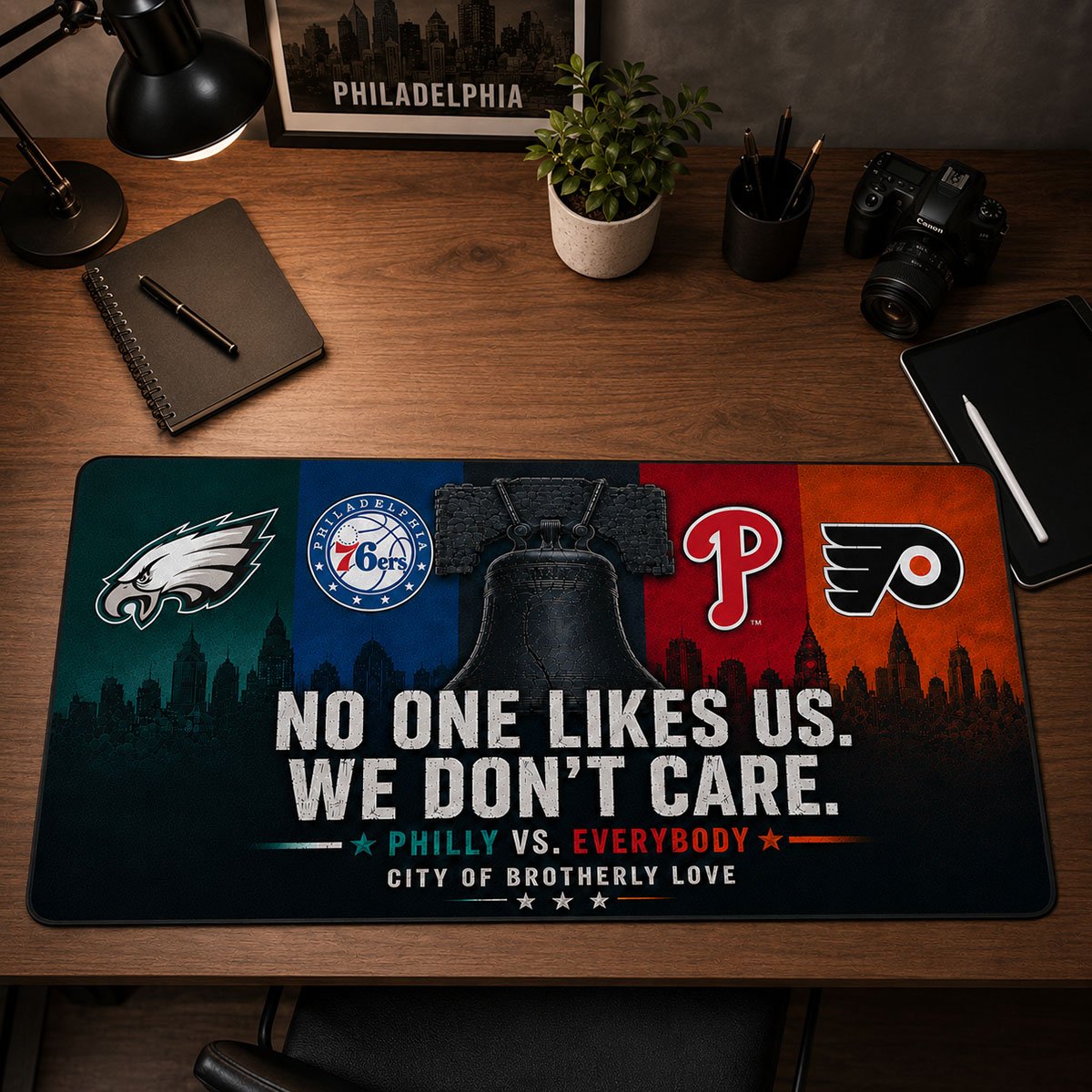 Philadelphia City Sports Pride Extended Desk Mat – City of Brotherly Love Workspace Setup, Philly Desk Mat, Sport Desk Decor - Image 6