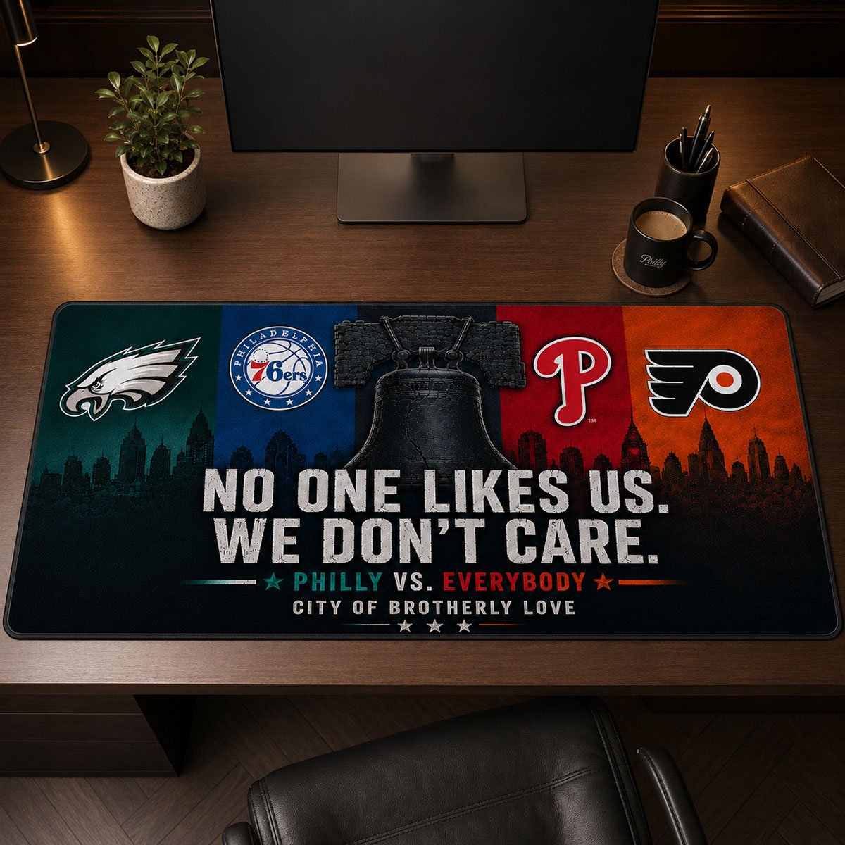 Philadelphia City Sports Pride Extended Desk Mat – City of Brotherly Love Workspace Setup, Philly Desk Mat, Sport Desk Decor - Image 9