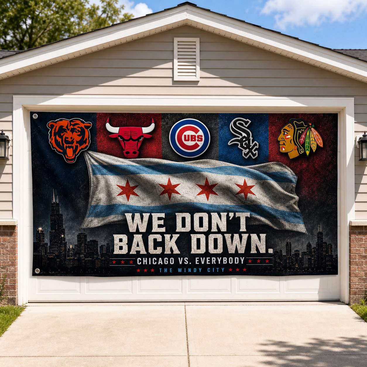 Chicago City 3'x5’ & 4'x6’ Flag, We Don't Back Down, Sport Flag For Fan, Sport Decoration - Image 7