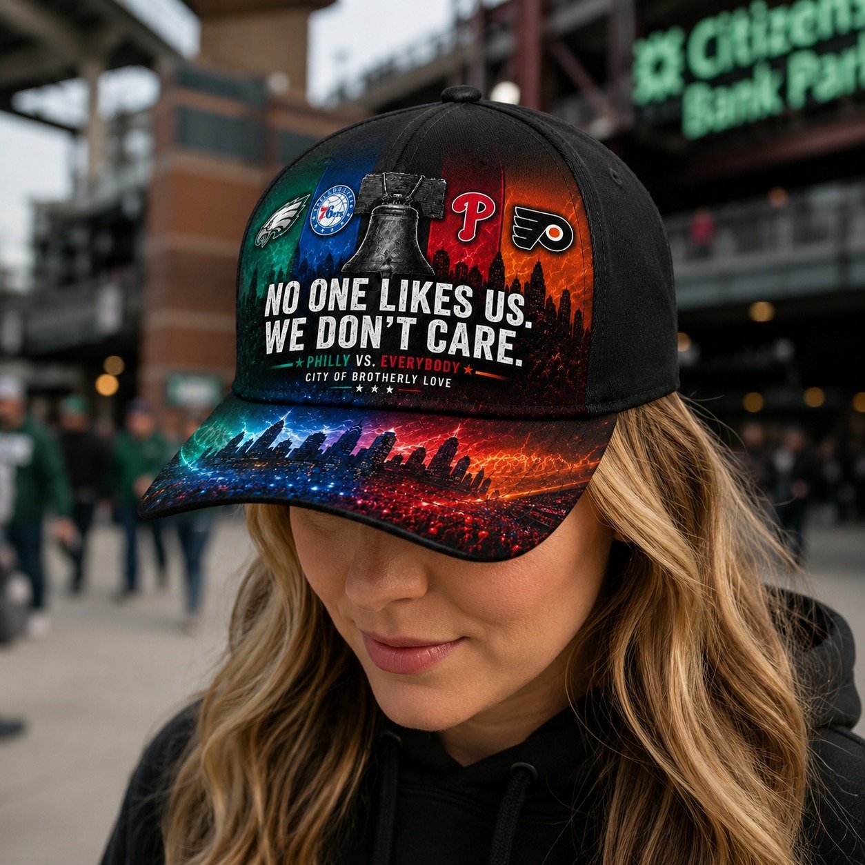 Personalized Philly Sports Fan Cap With Name, Philadelphia Baseball Hat, Philly Cap Gifts - Image 4