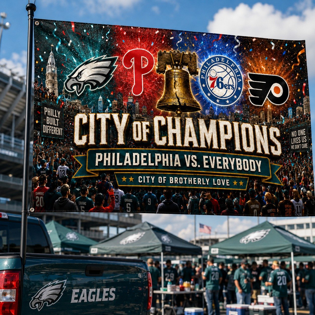 Philadelphia City 3’x5’ & 4’x6’ Polyester Fan Flag, City Of Champion, Phillies for Fan, Sport Gifts - Image 4