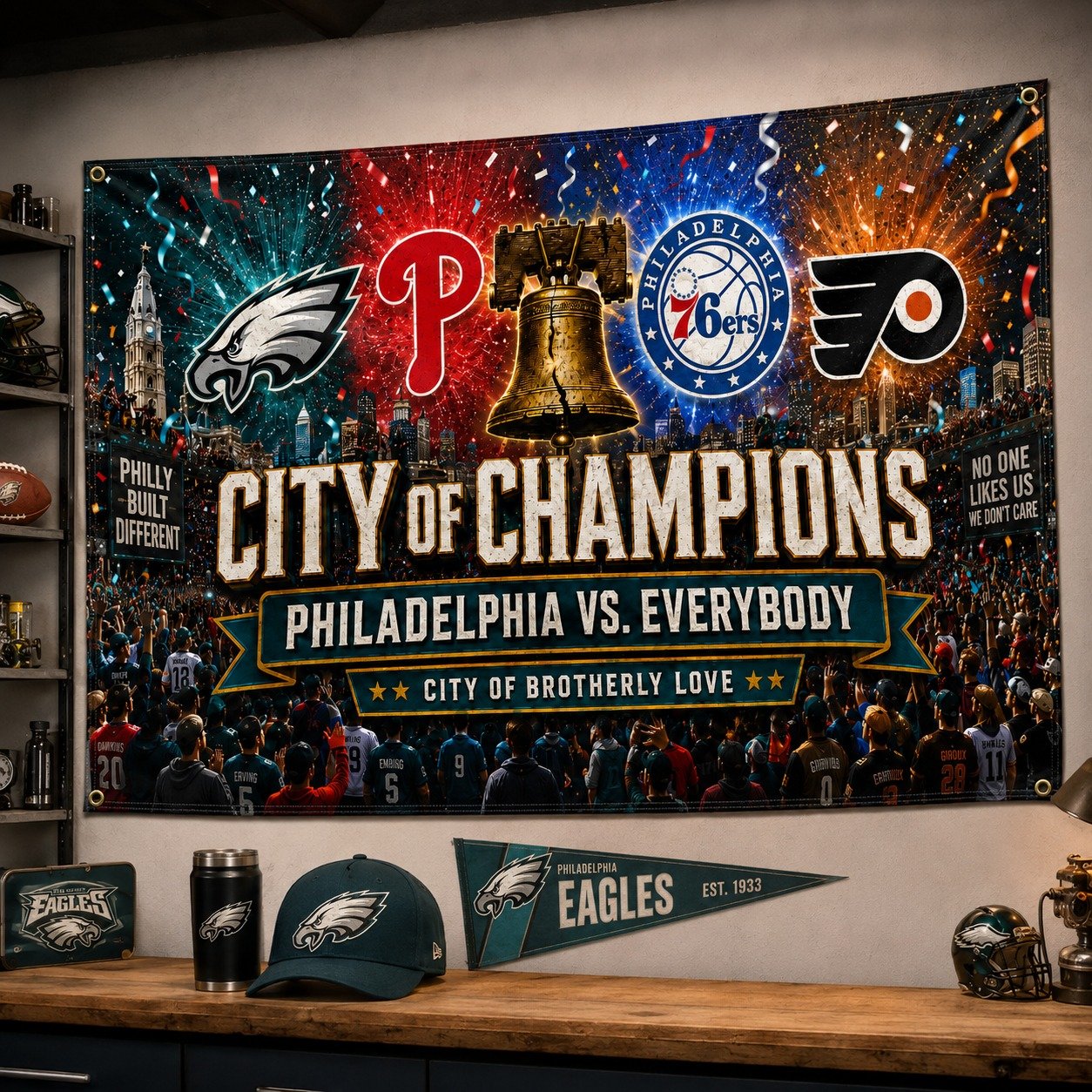 Philadelphia City 3’x5’ & 4’x6’ Polyester Fan Flag, City Of Champion, Phillies for Fan, Sport Gifts - Image 7