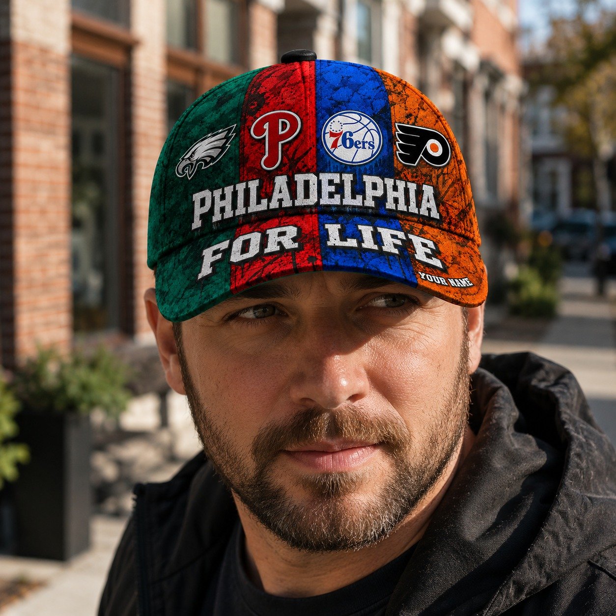 Custom Philadelphia Sports Teams Cap With Name, Philadelphia For Life, Fan Gift - Image 4