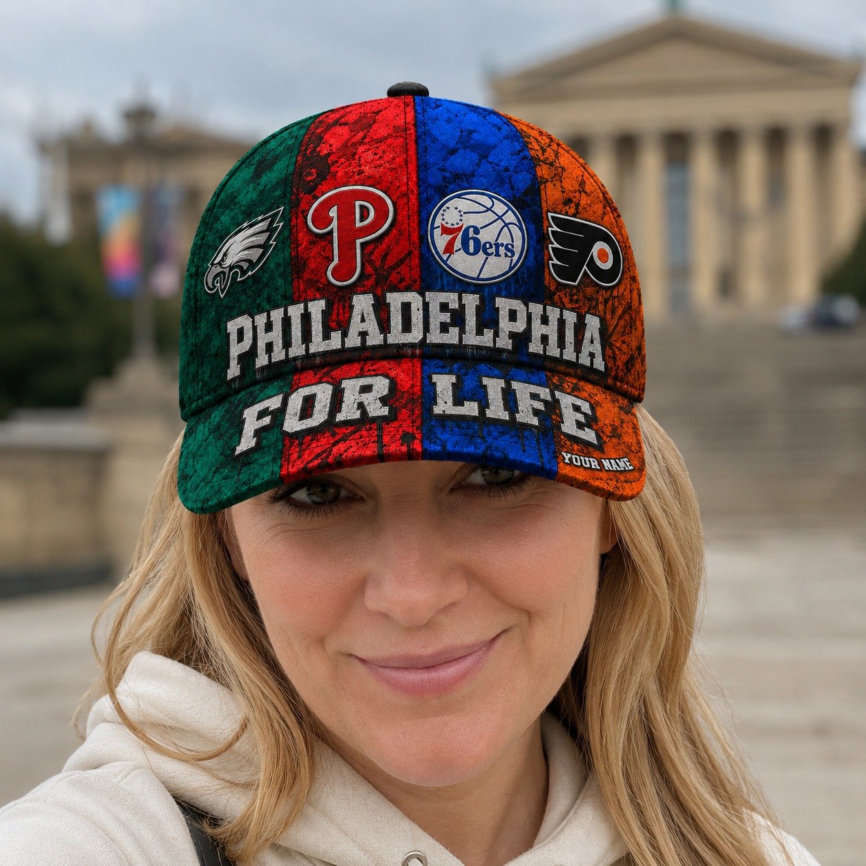 Custom Philadelphia Sports Teams Cap With Name, Philadelphia For Life, Fan Gift - Image 5
