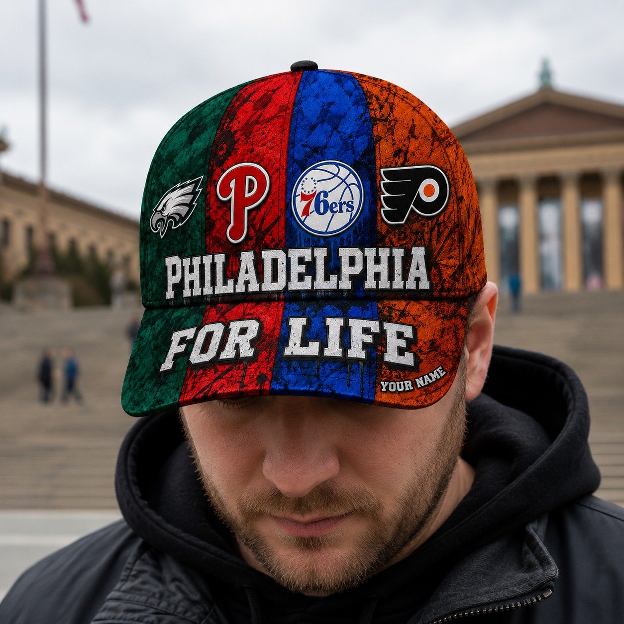 Custom Philadelphia Sports Teams Cap With Name, Philadelphia For Life, Fan Gift - Image 7