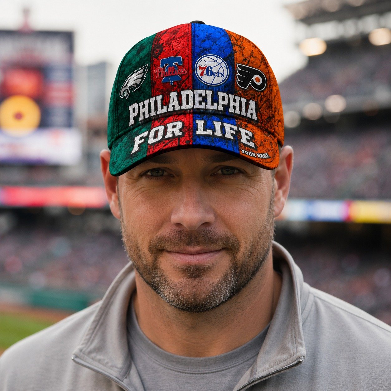 Personalized Philadelphia Sports Teams Cap With Name, Philadelphia For Life, Phillies Fan Gifts - Image 2