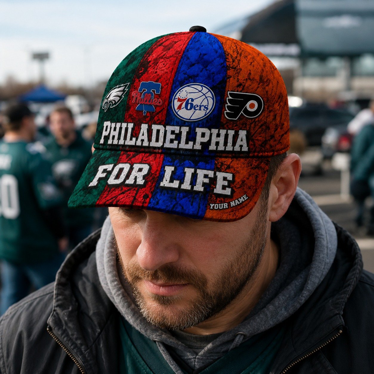 Personalized Philadelphia Sports Teams Cap With Name, Philadelphia For Life, Phillies Fan Gifts - Image 4