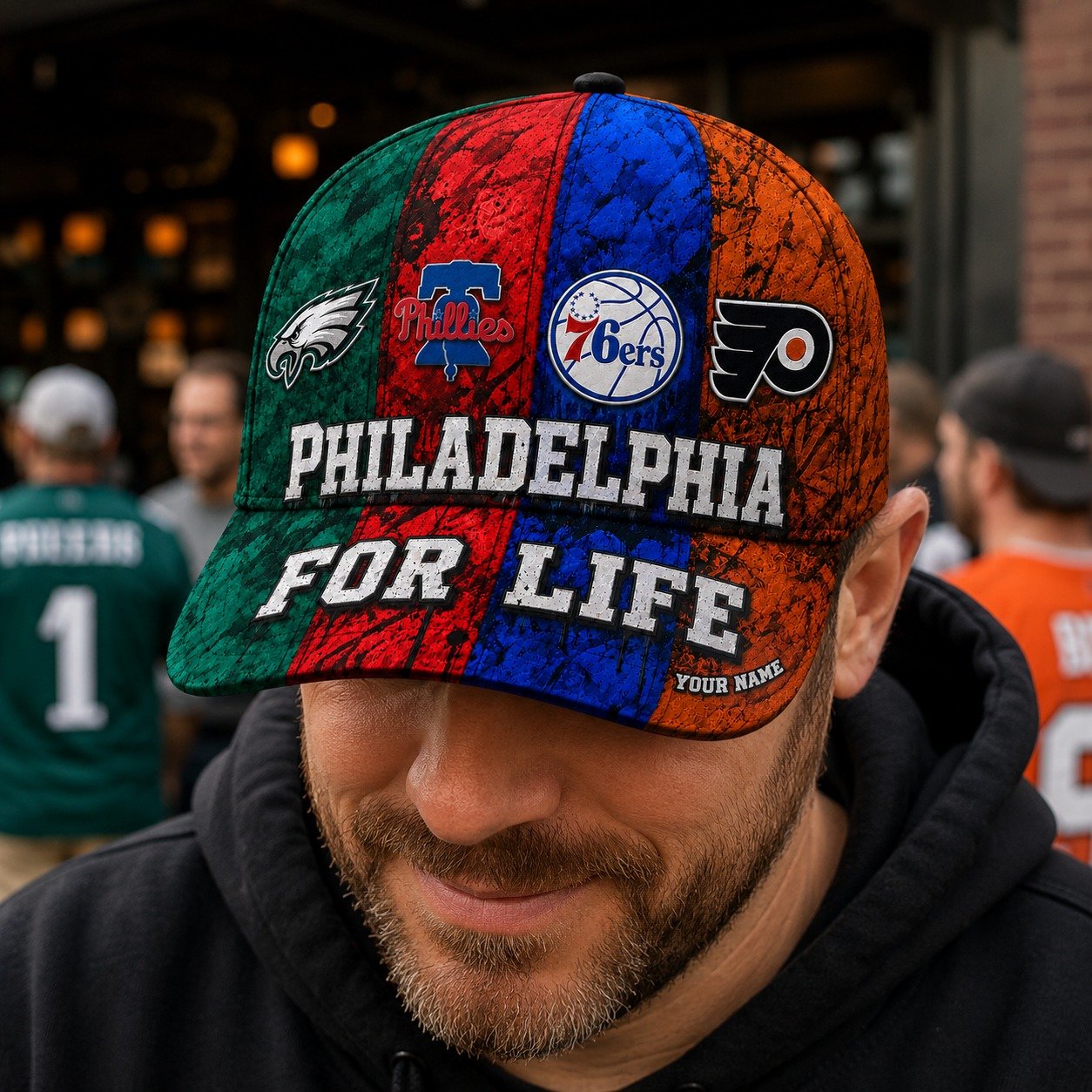 Personalized Philadelphia Sports Teams Cap With Name, Philadelphia For Life, Phillies Fan Gifts - Image 5