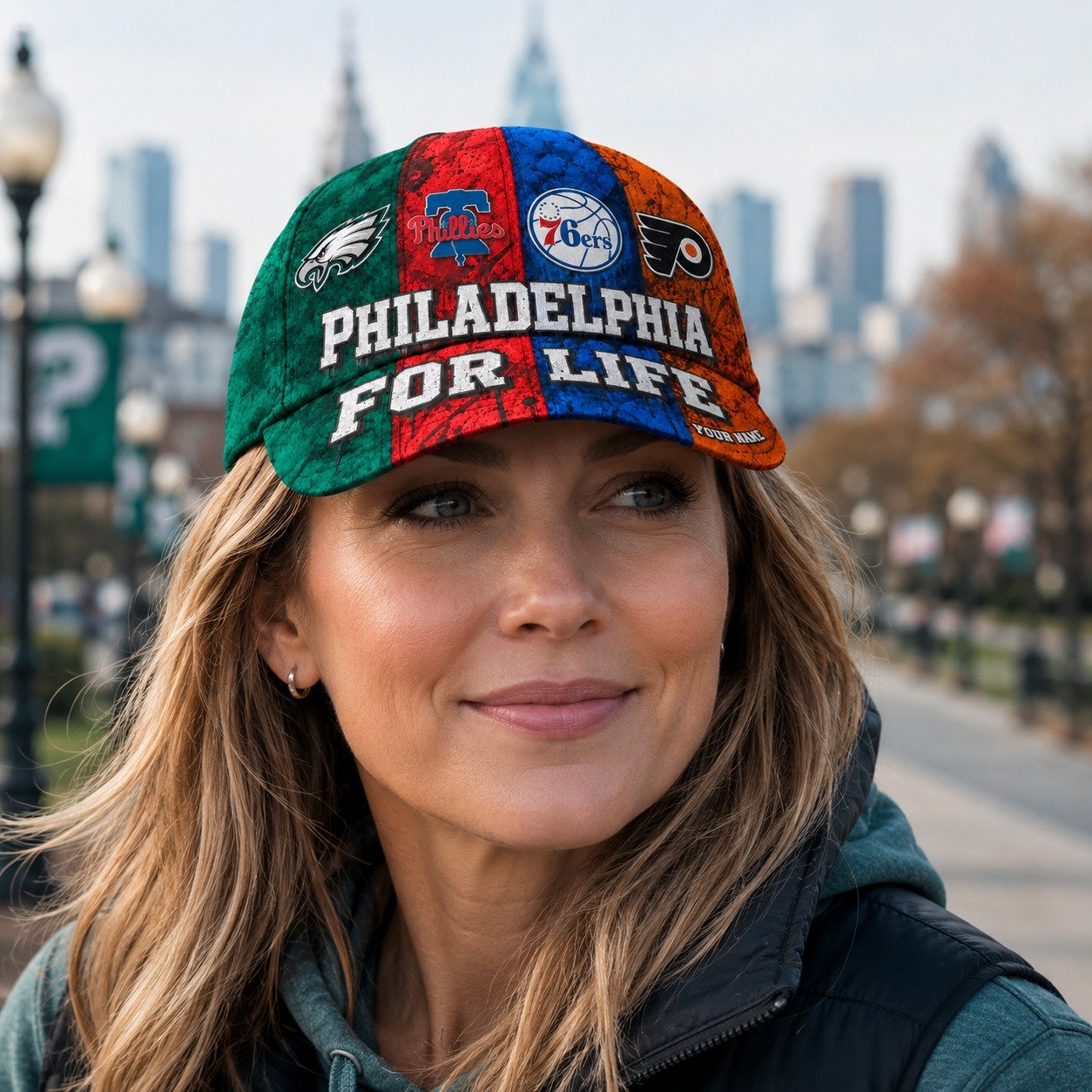 Personalized Philadelphia Sports Teams Cap With Name, Philadelphia For Life, Phillies Fan Gifts - Image 7