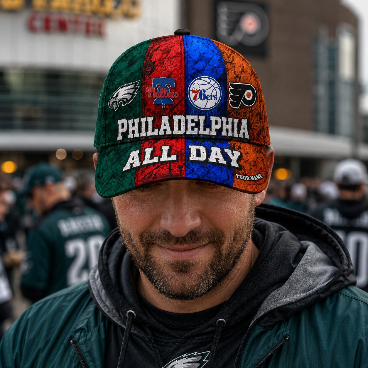 Personalized Philadelphia Sports Teams Cap With Name, Philadelphia All Day, Fan Gifts - Image 9