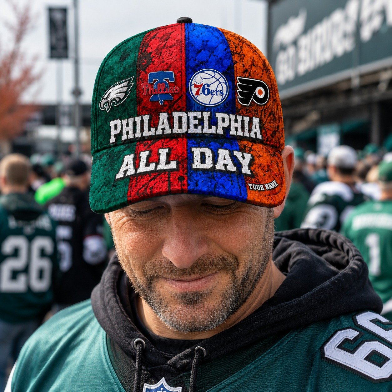Personalized Philadelphia Sports Teams Cap With Name, Philadelphia All Day, Fan Gifts - Image 13