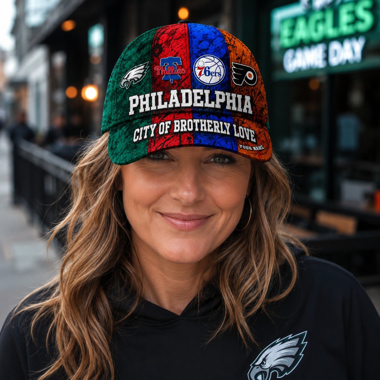 Personalized Philadelphia Sports Teams Cap With Name, City Of Brotherly Love, Phillies Fan Gifts - Image 3