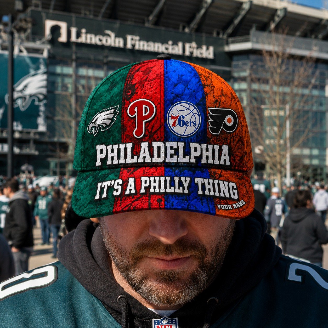 Personalized Philadelphia Sports Teams Cap With Name, It's A Philly Thing, Phillies Fan Gifts - Image 3