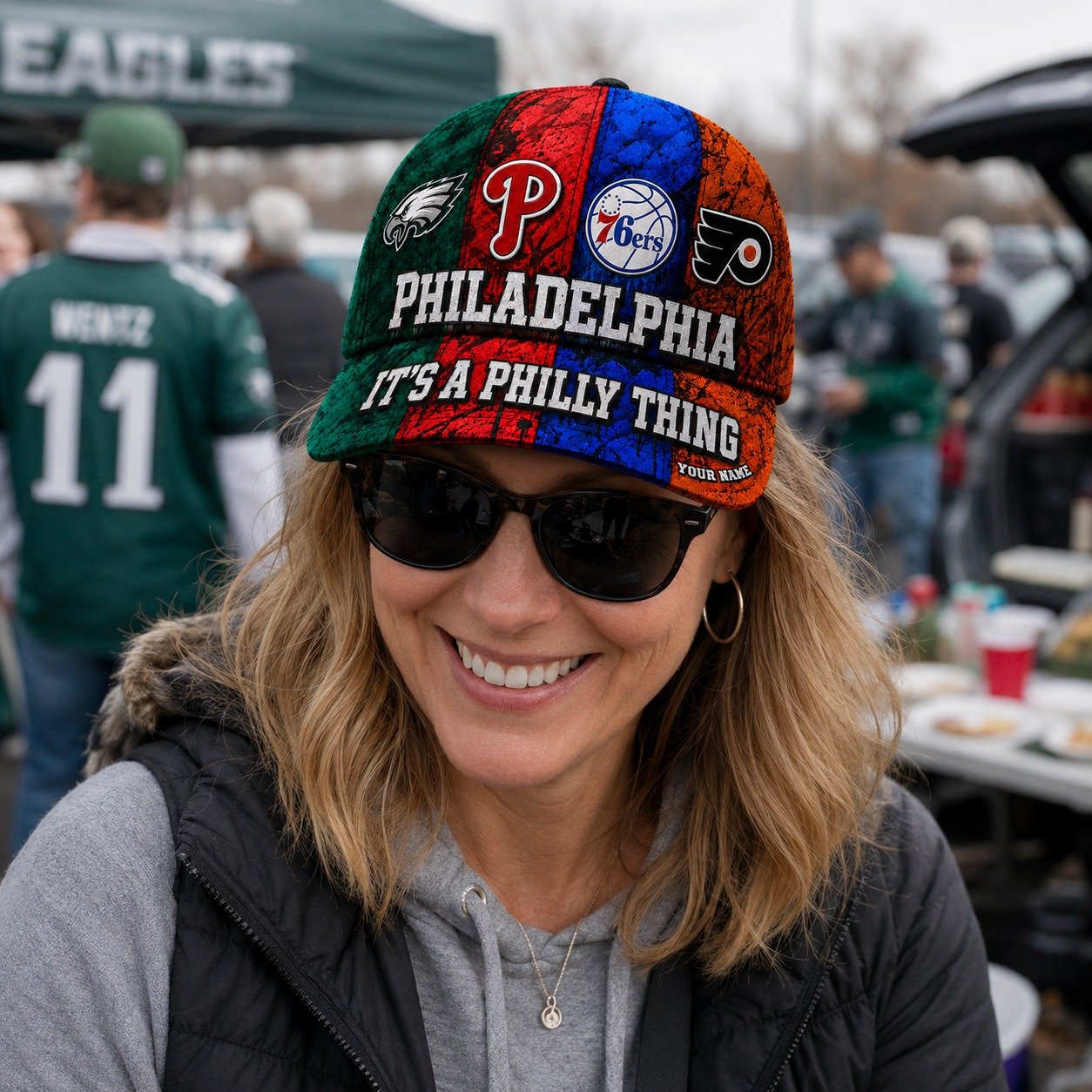 Personalized Philadelphia Sports Teams Cap With Name, It's A Philly Thing, Phillies Fan Gifts - Image 5