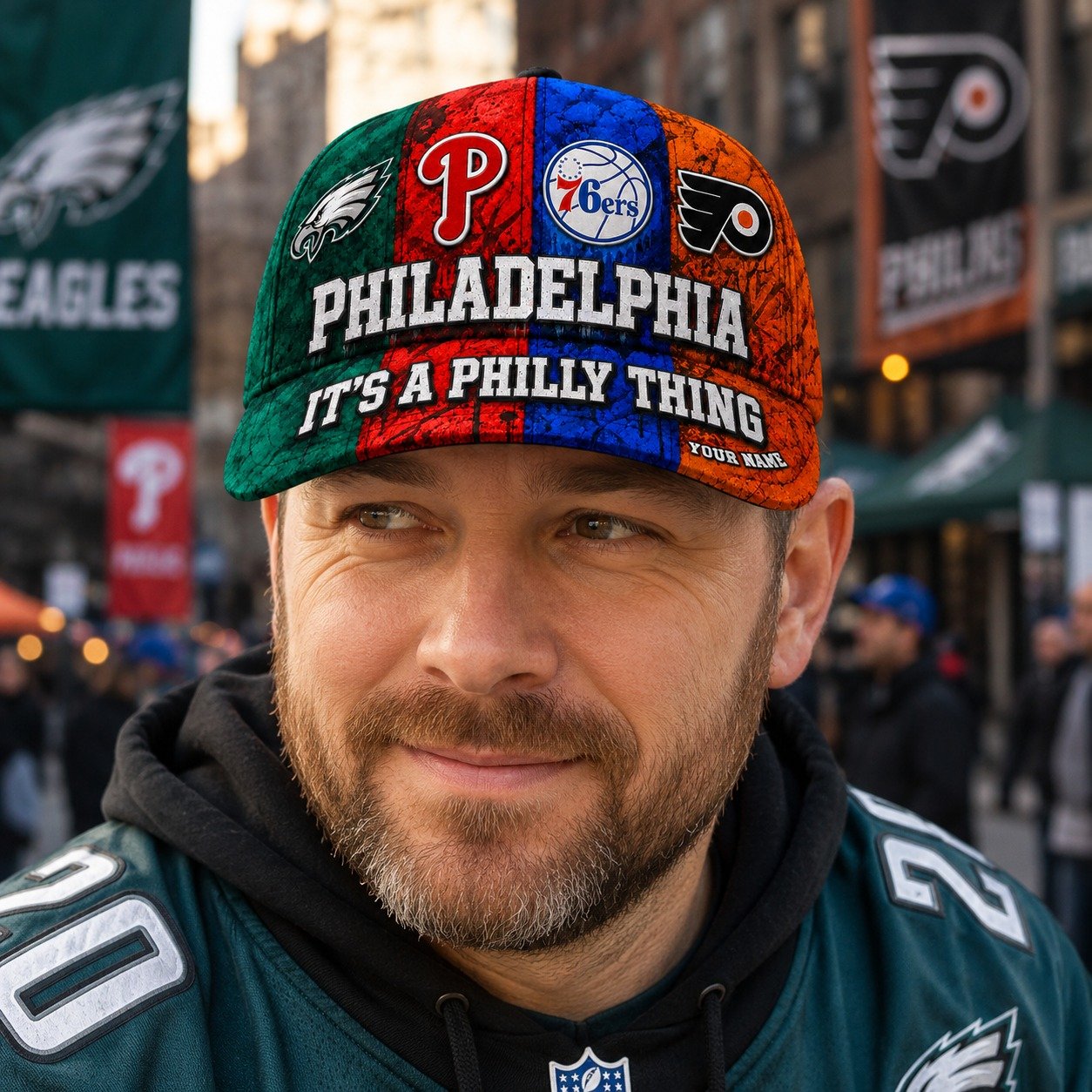 Personalized Philadelphia Sports Teams Cap With Name, It's A Philly Thing, Phillies Fan Gifts - Image 6