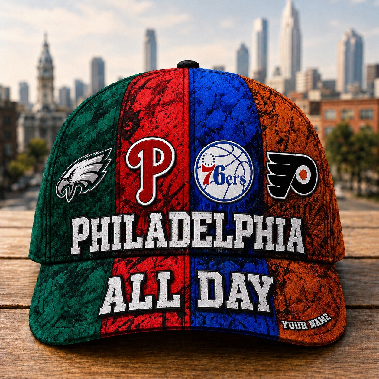 Personalized Philadelphia City Cap With Name, Phillies Cap for Fan, Sport Gifts