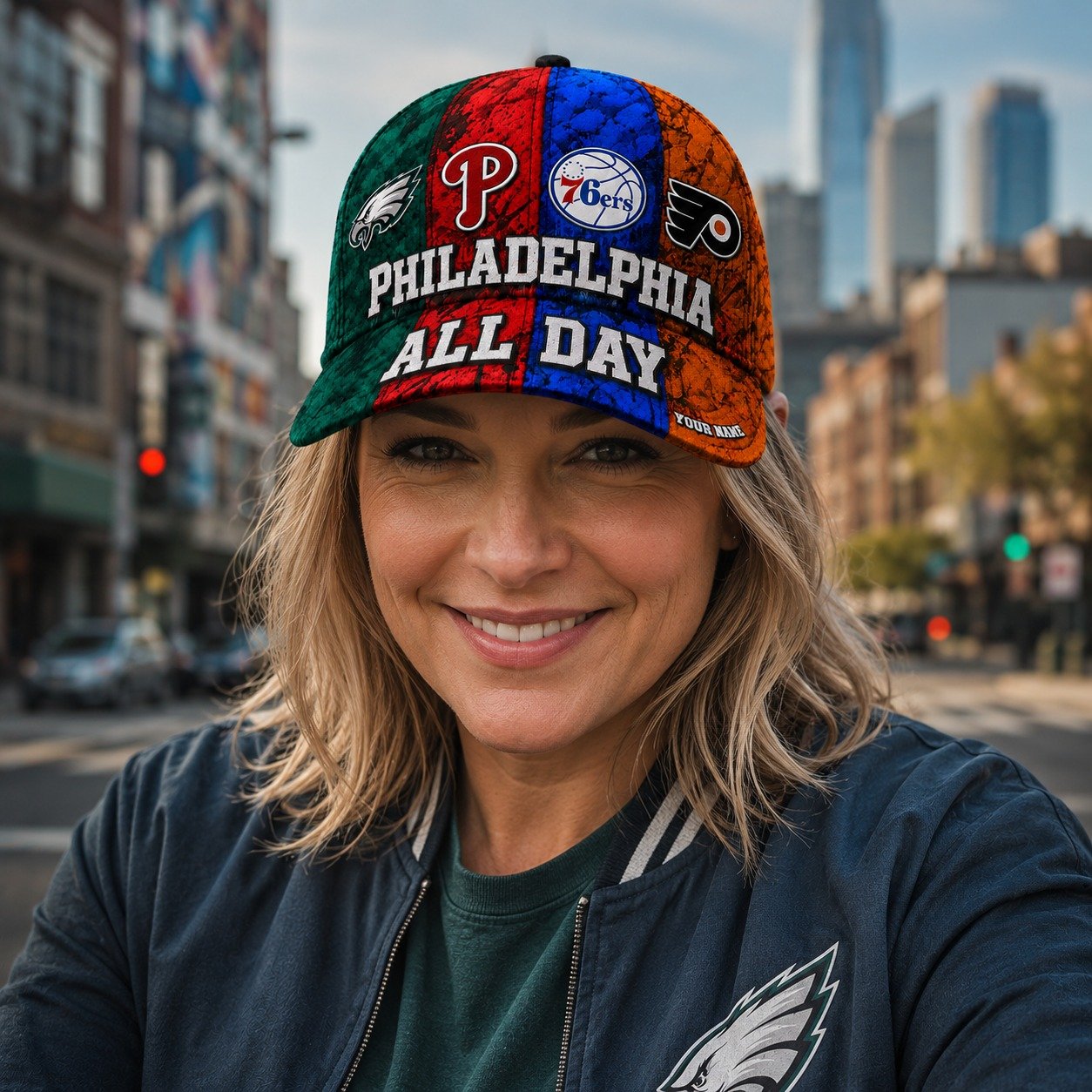 Personalized Philadelphia City Cap With Name, Phillies Cap for Fan, Sport Gifts - Image 3