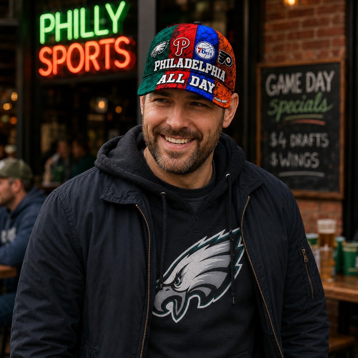 Personalized Philadelphia City Cap With Name, Phillies Cap for Fan, Sport Gifts - Image 4