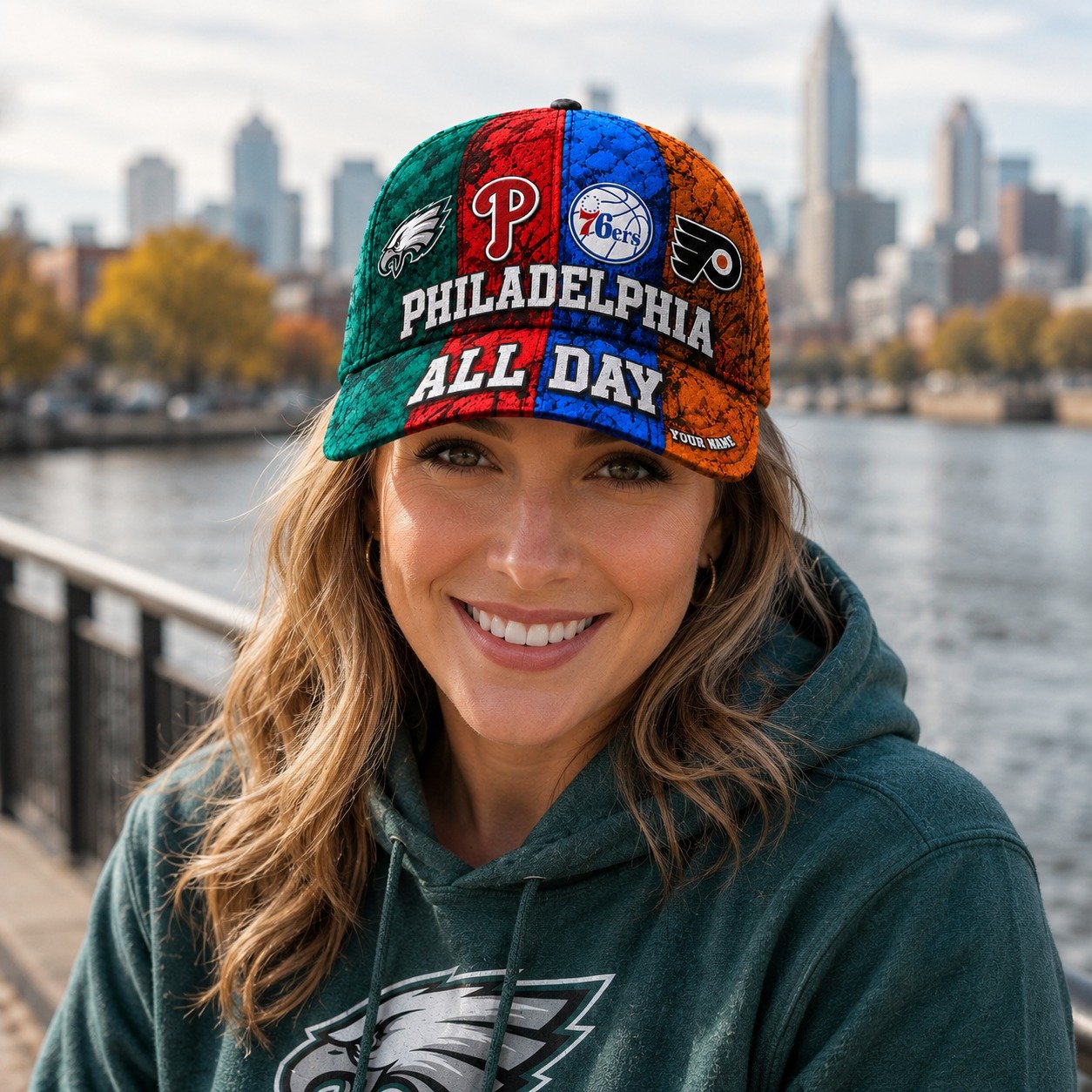 Personalized Philadelphia City Cap With Name, Phillies Cap for Fan, Sport Gifts - Image 5