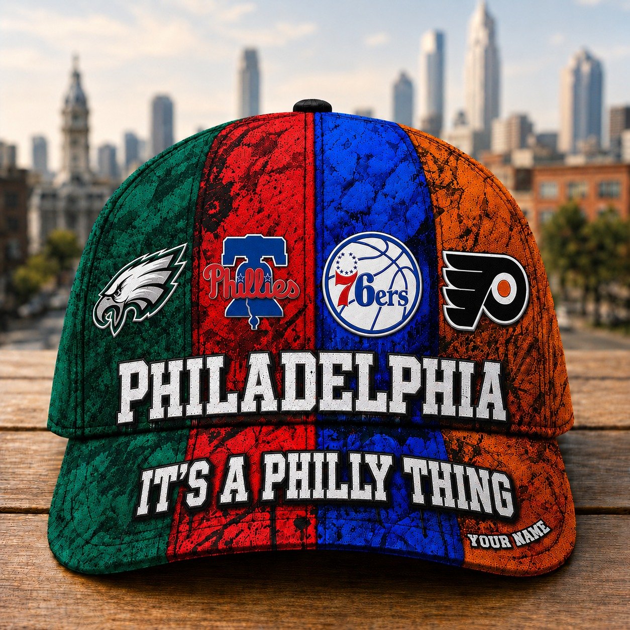 Personalized Philadelphia Sports Teams Cap With Name, It’s A Philly Thing, Phillies Cap, Fan Gifts