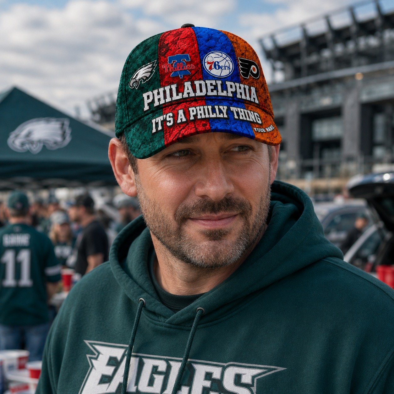 Alternative view of Personalized Philadelphia Sports Teams Cap With Name, It’s A Philly Thing, Phillies Cap, Fan Gifts